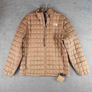 The North Face Thermo Insulated Jacket Latte Size Men's Large Outdoor Hiking